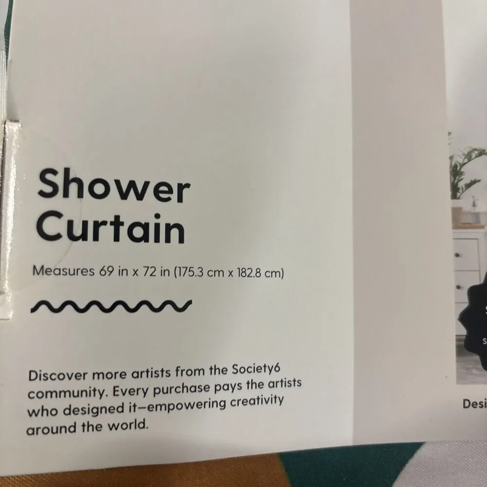 ⁠Society6 Maggie Stephenson Shower Curtain The Moon Always Changes Boho